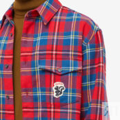 Рубашка Gucci Checked Logo Flannel Shirt 7209960-ZAK7U-6499 | Red фото 2