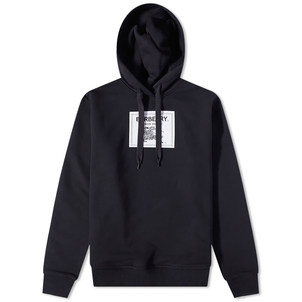 Толстовка Burberry Lyttleton Label Logo Hoody 8065188-A1189 | Black фото 1