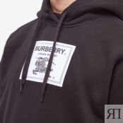 Толстовка Burberry Lyttleton Label Logo Hoody 8065188-A1189 | Black фото 4