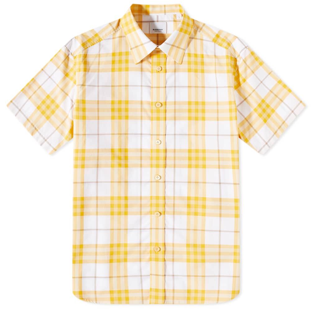 Рубашка Burberry Short Sleeve Caxton Check Shirt 8069047A1723 | Chalk Yellow Ip Check фото 1