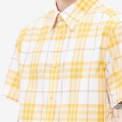 Рубашка Burberry Short Sleeve Caxton Check Shirt 8069047A1723 | Chalk Yellow Ip Check фото 2