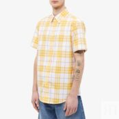 Рубашка Burberry Short Sleeve Caxton Check Shirt 8069047A1723 | Chalk Yellow Ip Check фото 3