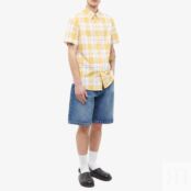 Рубашка Burberry Short Sleeve Caxton Check Shirt 8069047A1723 | Chalk Yellow Ip Check фото 5