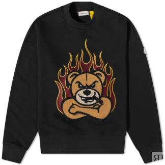 Толстовка Moncler Genius x Palm Angels Angry Bear Crew Neck Sweat