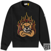 Толстовка Moncler Genius x Palm Angels Angry Bear Crew Neck Sweat 8G000-09-M2513-999 | Black фото 1