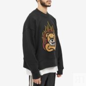 Толстовка Moncler Genius x Palm Angels Angry Bear Crew Neck Sweat 8G000-09-M2513-999 | Black фото 2