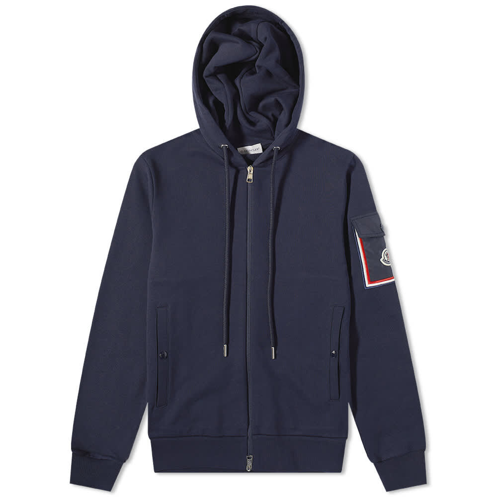 Толстовка Moncler Pocket Zip Hoody 8G000-20-809KR-778 | Navy фото 1