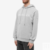 Толстовка Moncler Logo Drawstring Popover Hoody 8G000-24-899WI-984 | Grey фото 3