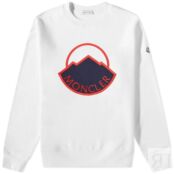 Толстовка Moncler Large Logo Crew Sweat 8G000-46-899YE-002 | White фото 1