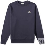 Толстовка Moncler Logo Crew Sweat 8G000-53-809KR-778 | Navy фото 1