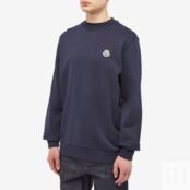 Толстовка Moncler Logo Crew Sweat 8G000-53-809KR-778 | Navy фото 3