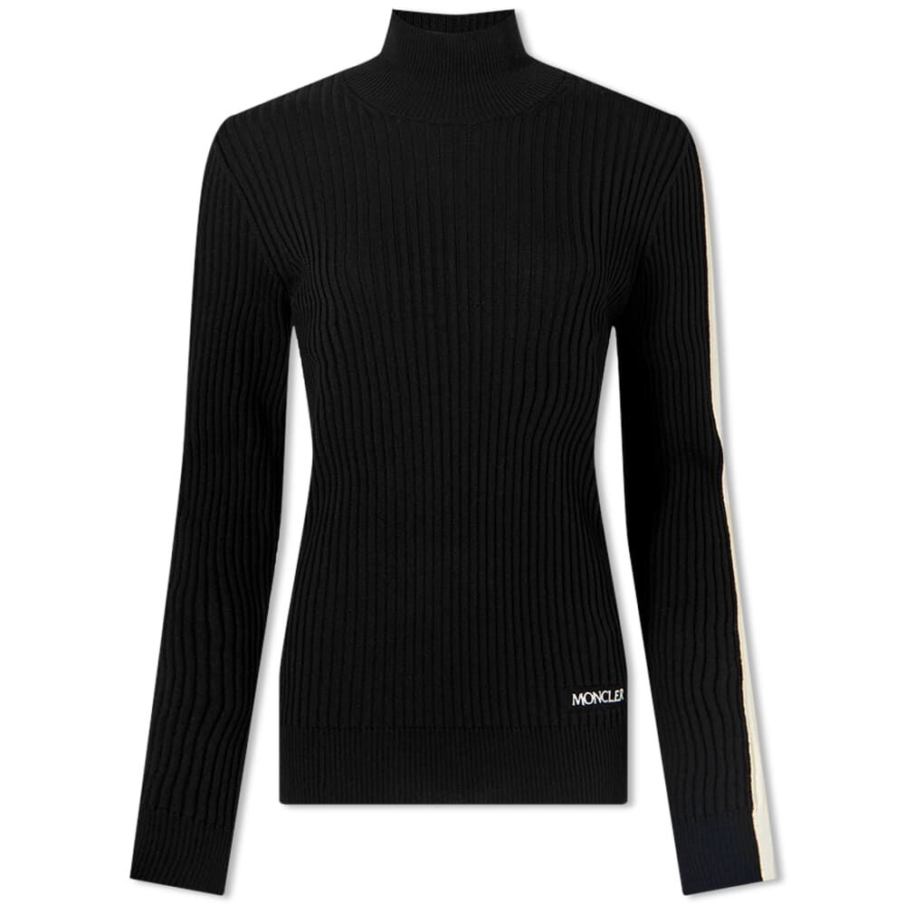 Джемпер Moncler Contrast Sleeve Knitted Top 9F000-01-M1131-P90 | Black фото 1