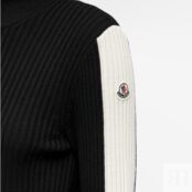 Джемпер Moncler Contrast Sleeve Knitted Top 9F000-01-M1131-P90 | Black фото 4