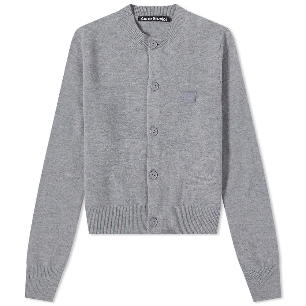 Джемпер Acne Studios Keva Face Slim Fit Cardigan A60280-990 | Grey Melange фото 1