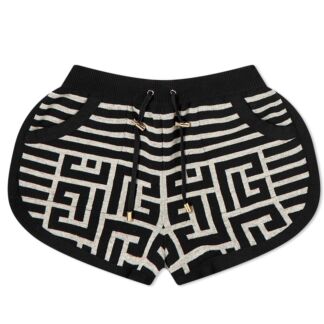 Шорты Balmain Striped Monogram Shorts