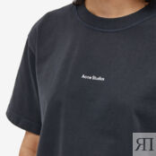 Футболка Acne Studios Logo Tee AL0135-900 | Black фото 5