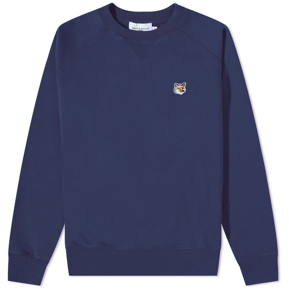 Толстовка Maison Kitsuné Fox Head Patch Classic Sweat AM00303KM0001-P480 | Navy фото 1