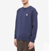 Толстовка Maison Kitsuné Fox Head Patch Classic Sweat AM00303KM0001-P480 | Navy фото 2