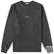 Толстовка Acne Studios Fin Stamp Crew Sweat BI0082-900 | Black фото 1