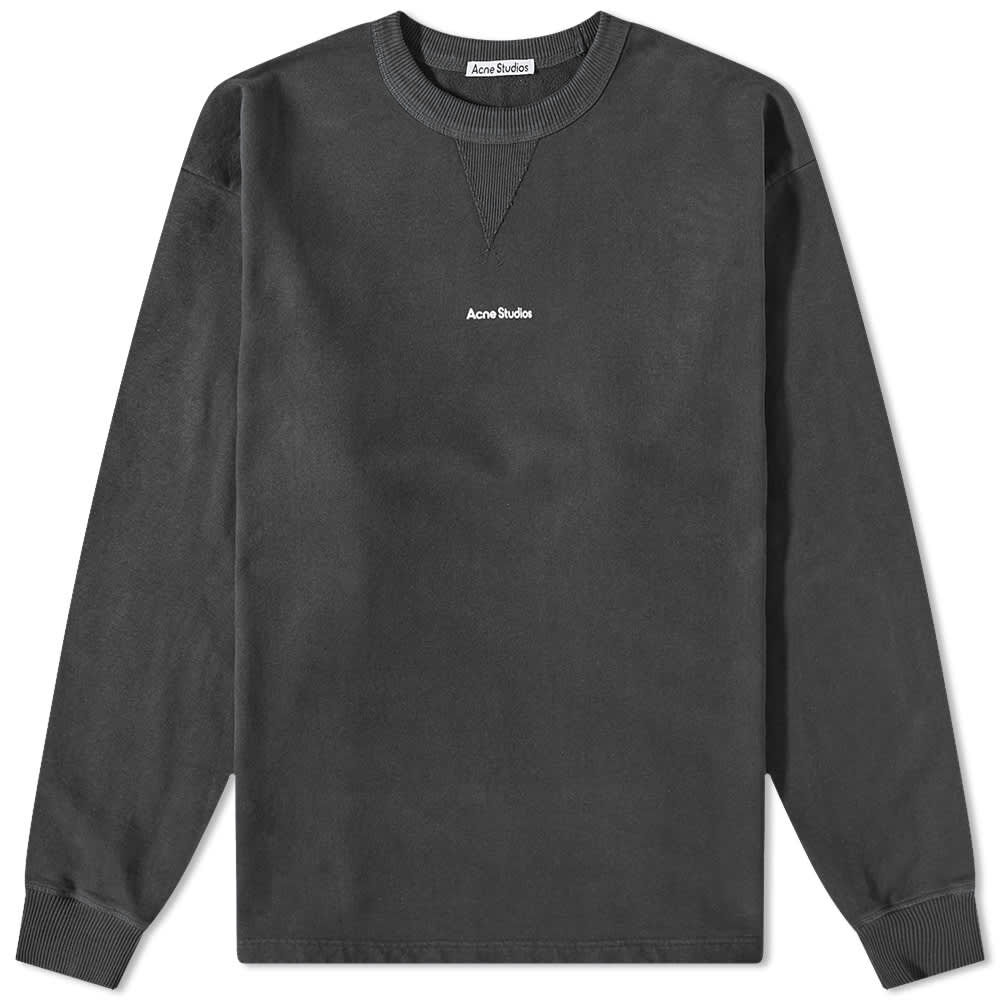 Толстовка Acne Studios Fin Stamp Crew Sweat BI0082-900 | Black фото 1