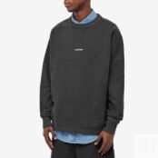 Толстовка Acne Studios Fin Stamp Crew Sweat BI0138-900 | Black фото 3