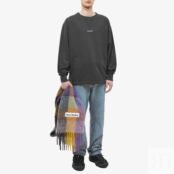 Толстовка Acne Studios Fin Stamp Crew Sweat BI0082-900 | Black фото 5