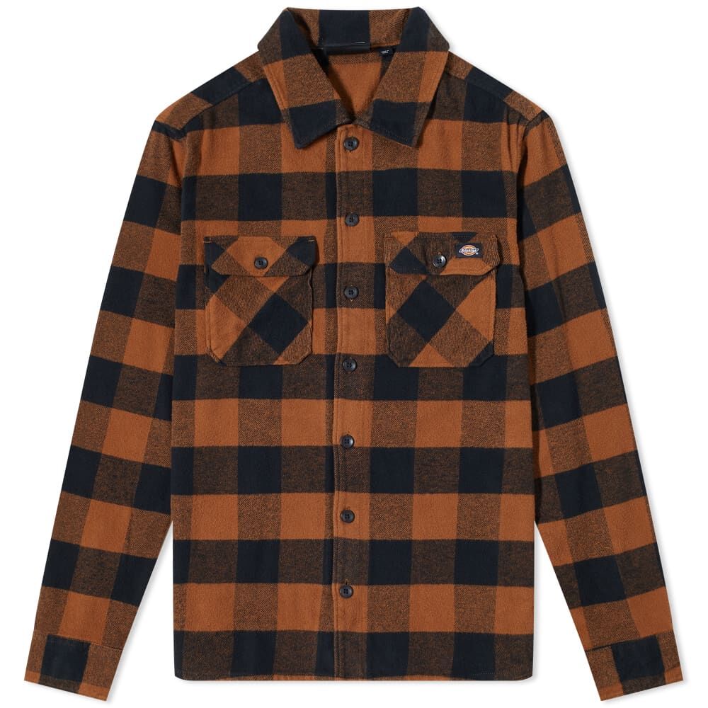 Рубашка Dickies Sacramento Check Flannel Shirt DK0A4XDZBD01 | Brown Duck фото 1