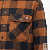 Рубашка Dickies Sacramento Check Flannel Shirt DK0A4XDZBD01 | Brown Duck фото 4