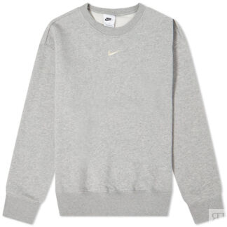 Толстовка Nike Phoenix Fleece Crew, светло-серый