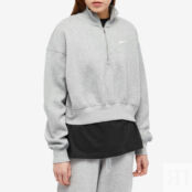 Толстовка Nike Phoenix Fleece Quarter Zip, серый