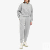 Толстовка Nike Phoenix Fleece Quarter Zip, серый DQ5767-063 | Dark Grey Heather & Sail фото 5