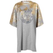 Платье Golden Goose Journey Distressed T-Shirt Dress GWP00873-60381 | Grey Melange & Gold фото 1