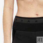 Леггинсы Golden Goose Star High Waist Leggings GWP01364-90289 | Black & Dark Grey фото 4