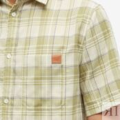 Рубашка Loewe Short Sleeve Check Shirt H526Y05WAG-4108 | Green & Yellow фото 2