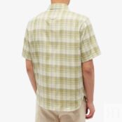 Рубашка Loewe Short Sleeve Check Shirt H526Y05WAG-4108 | Green & Yellow фото 4