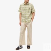 Рубашка Loewe Short Sleeve Check Shirt H526Y05WAG-4108 | Green & Yellow фото 5