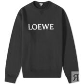 Толстовка Loewe Embroidered Crew Sweat H526Y24J26-1100 | Black фото 1