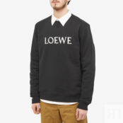 Толстовка Loewe Embroidered Crew Sweat H526Y24J26-1100 | Black фото 3