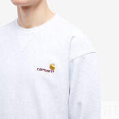 Толстовка Carhartt WIP American Script Sweat I025475-482XX | Ash Heather фото 5