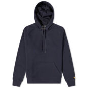 Толстовка Carhartt WIP Hooded Chase Sweat I026384-00H | Dark Navy & Gold фото 1