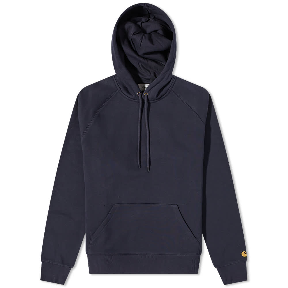 Толстовка Carhartt WIP Hooded Chase Sweat I026384-00H | Dark Navy & Gold фото 1