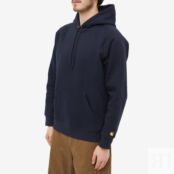 Толстовка Carhartt WIP Hooded Chase Sweat I026384-00H | Dark Navy & Gold фото 3