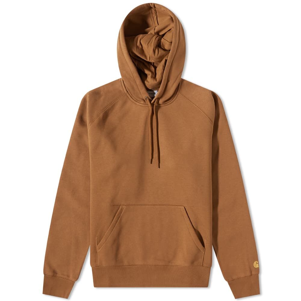 Толстовка Carhartt WIP Hooded Chase Sweat I026384-00YXX | Hamilton Brown & Gold фото 1