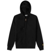 Толстовка Carhartt WIP Hooded Chase Jacket I026385-00FXX | Black & Gold фото 1