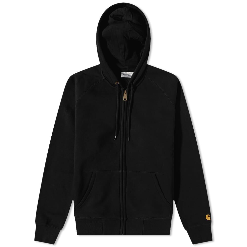 Толстовка Carhartt WIP Hooded Chase Jacket I026385-00FXX | Black & Gold фото 1