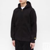 Толстовка Carhartt WIP Hooded Chase Jacket I026385-00FXX | Black & Gold фото 3