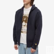 Толстовка Carhartt WIP Hooded Chase Jacket I026385-00HXX | Dark Navy & Gold фото 3