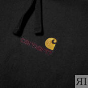 Толстовка Carhartt WIP Hooded American Script Sweat I028279-8900 | Black фото 2