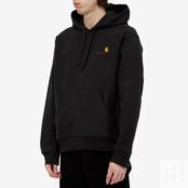 Толстовка Carhartt WIP Hooded American Script Sweat I028279-8900 | Black фото 4