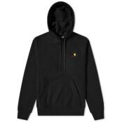 Толстовка Carhartt WIP Hooded American Script Sweat I028279-89XX | Black фото 1